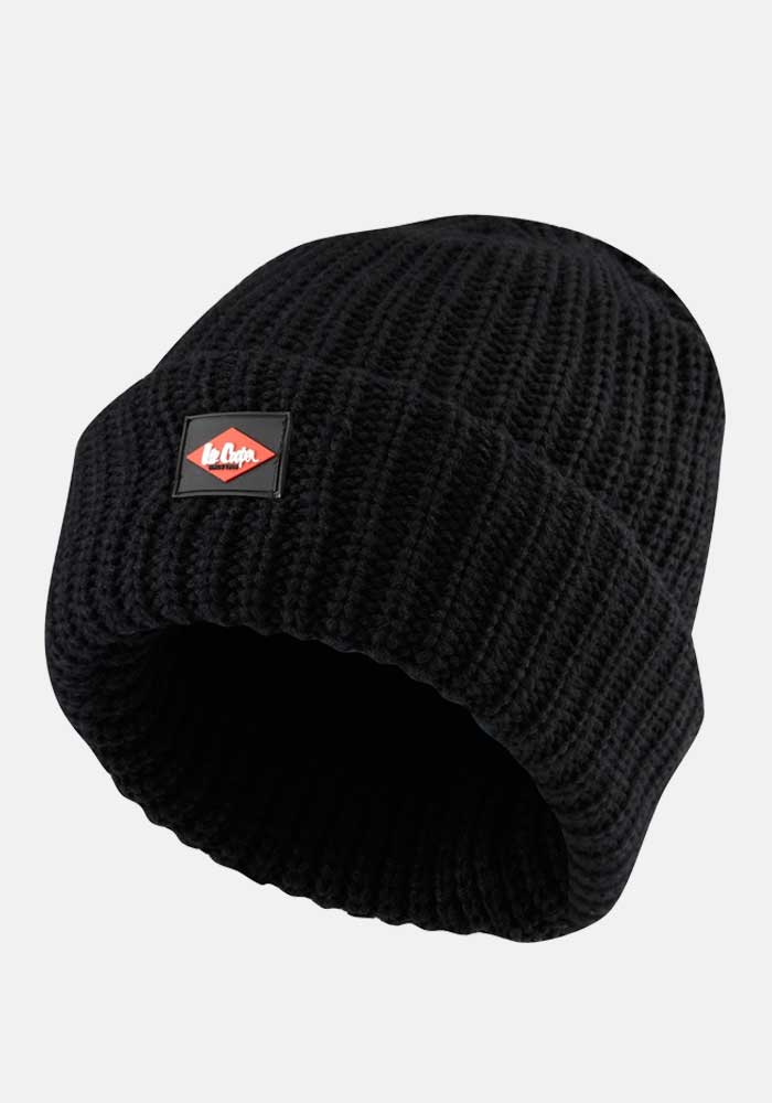 Lee Cooper Chunky Beanie Hat - Knitted Super Thick Thermal Work Wear