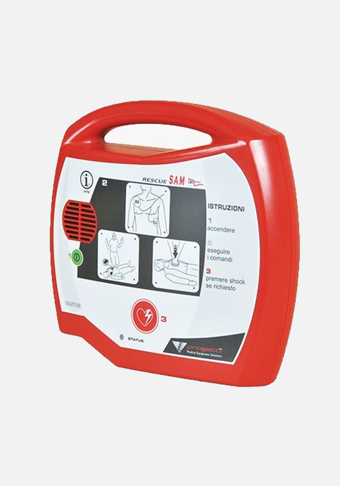 Progetti Rescue Sam AED Defibrillator With Carrying Case