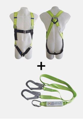 SPW CE Harness and double hook lanyard